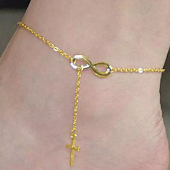 Jewelry - 3 for $15💕 Infinity Cross Anklet